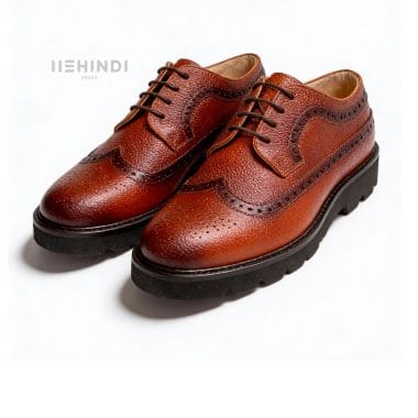 Sapato Kensington em pele Ushindi homem detalhe perfurações brogue