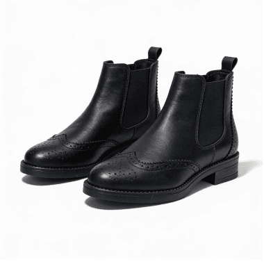 botim betty london em pele preto senhora