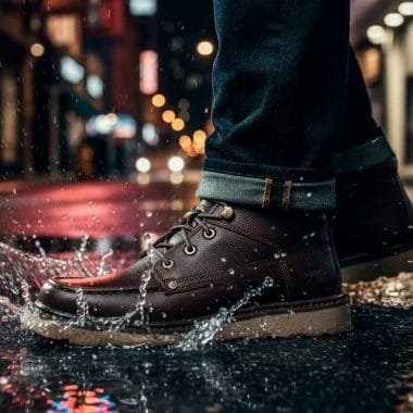 bota caterpillar byron homem em pele castanha segugio