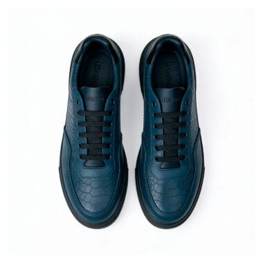 Sapatilha Ushindi Blue Phyton azul em pele com sola EVA para homem