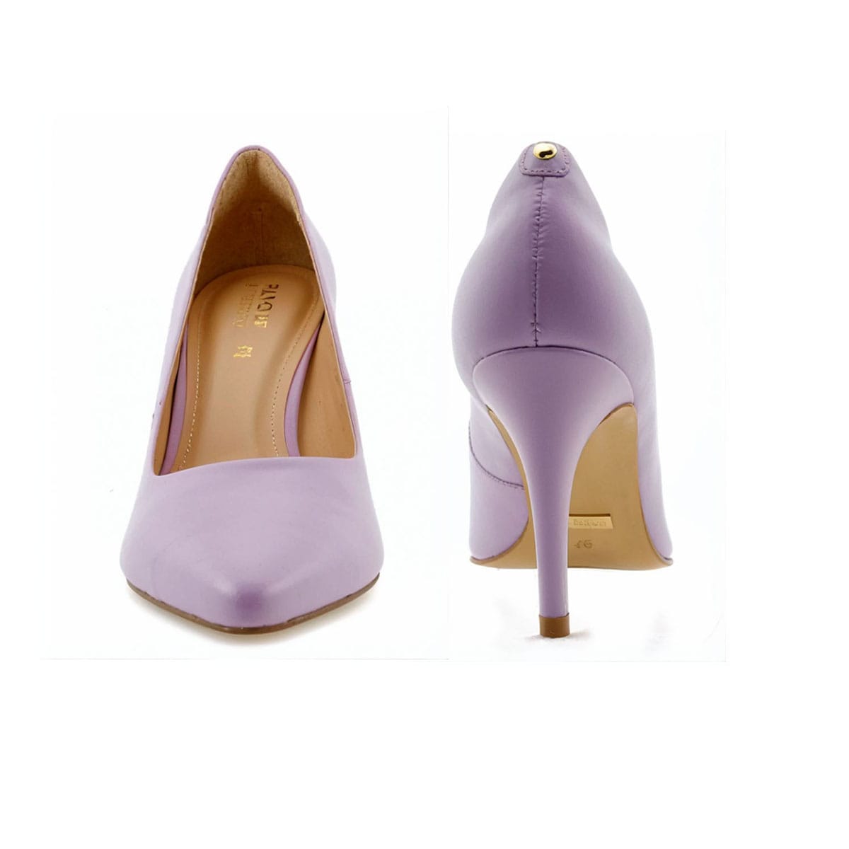 stiletto em pele Parodi 8cm lilás