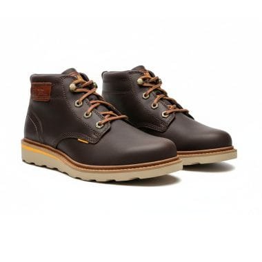 bota caterpillar jackson mid homem pele castanha