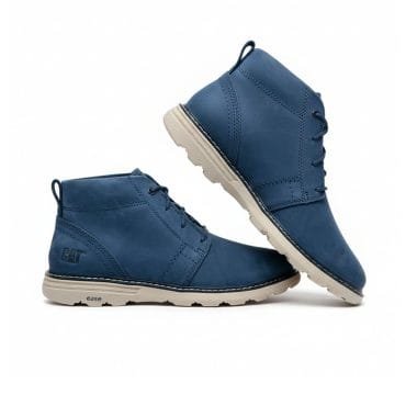 bota caterpillar trey homem pele azul