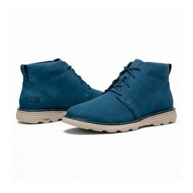 bota caterpillar trey homem pele azul