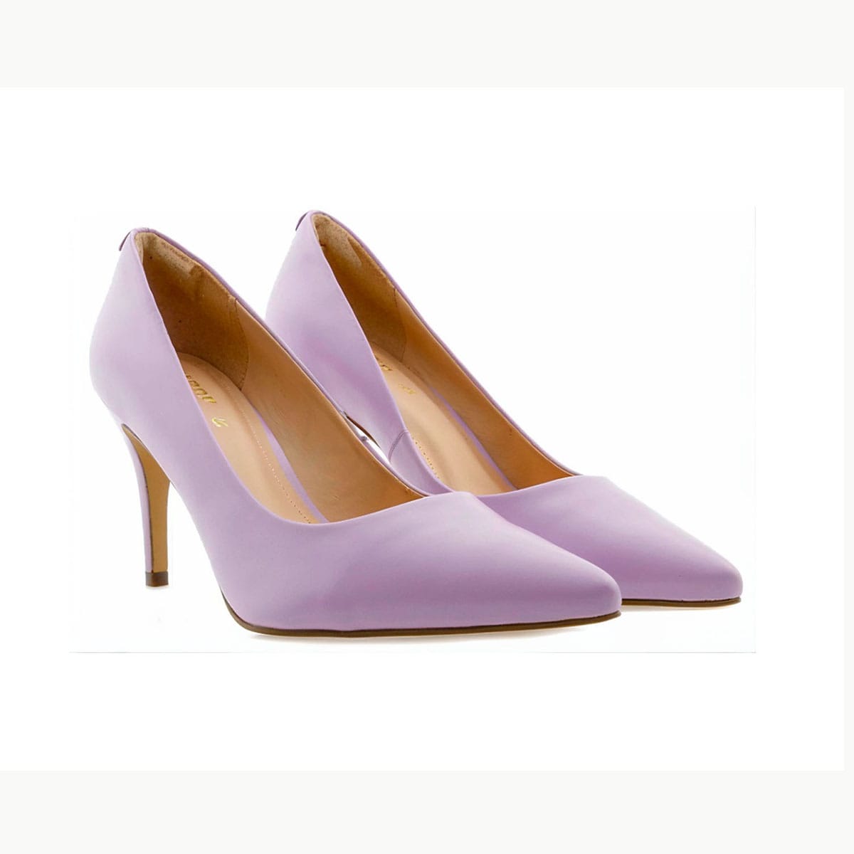 stiletto em pele Parodi 8cm lilás stiletto em pele Parodi 8cm lilás