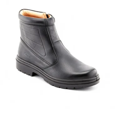 Bota Camport em pele preta para homem vista lateral