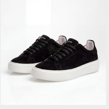 sapatilha ushindi toulon em camurça preta para homem