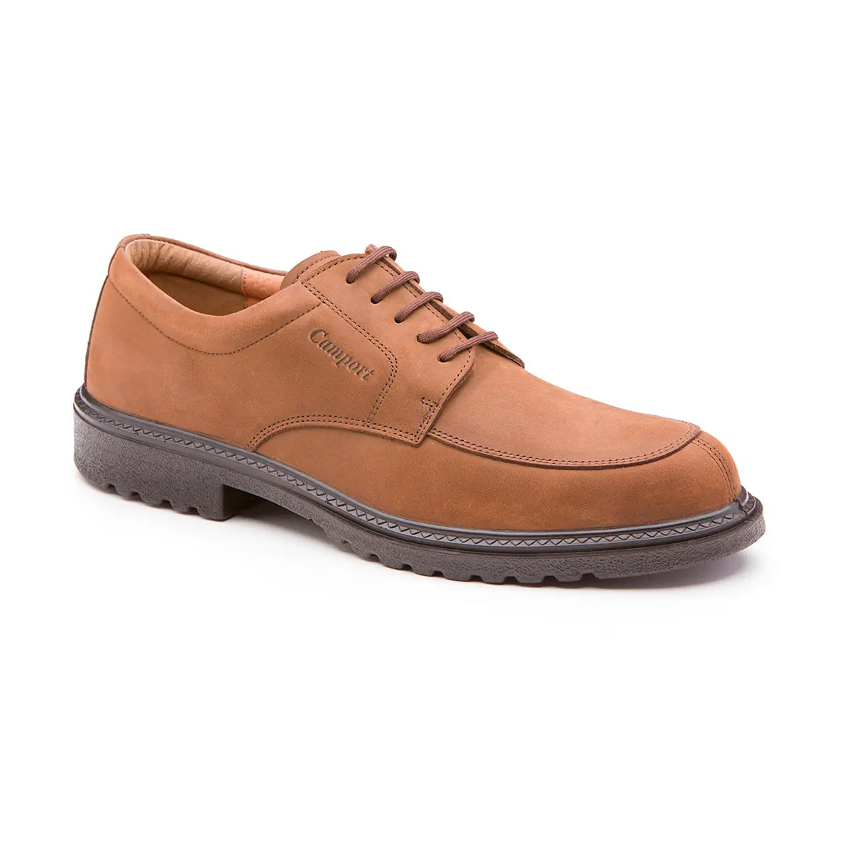 sapato-casual-homem-camport-pele-castanho.jpg Sapato Casual Homem Camport em Pele Castanho com atacadores e sola confortável