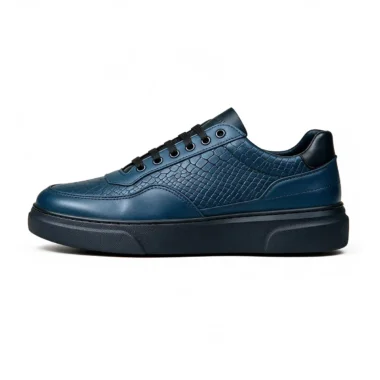 Sapatilha Ushindi Blue Phyton em pele azul para homem