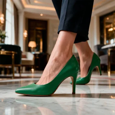 Stiletto em pele Parodi com salto fino de 8 cm