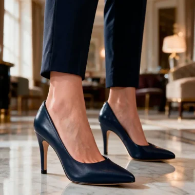 Stiletto de salto 8 cm Parodi em pele