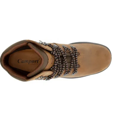 Bota Camport Panzer em pele castanha vista topo