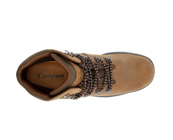 Bota Camport Panzer em pele castanha vista topo Bota Camport Panzer em pele castanha vista topo