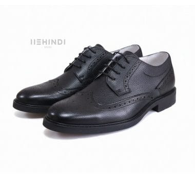 Sapato Kensington em pele Ushindi homem detalhe perfurações brogue
