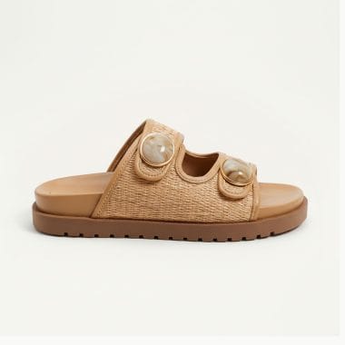 sandálias senhora em couro natural com fivelas confortáveis