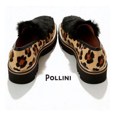 O sapato pollini senhora animal print é um modelo elegante e irreverente, ideal para destacar qualquer look de inverno.