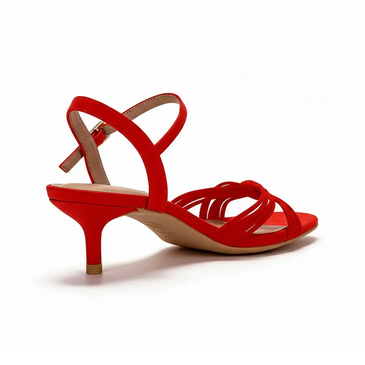 156jpgweb sandália salto fino vermelho Vizzano 4,5 cm com tiras e nó