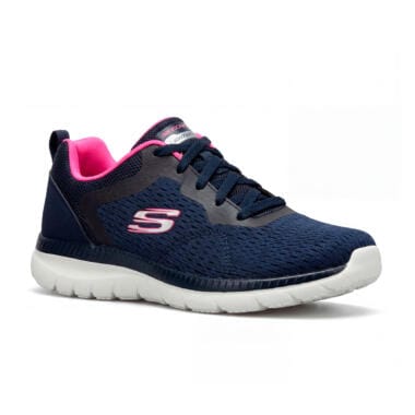 Sapatilhas Skechers Bountiful Quick Path mulher azul com palmilha Memory Foam