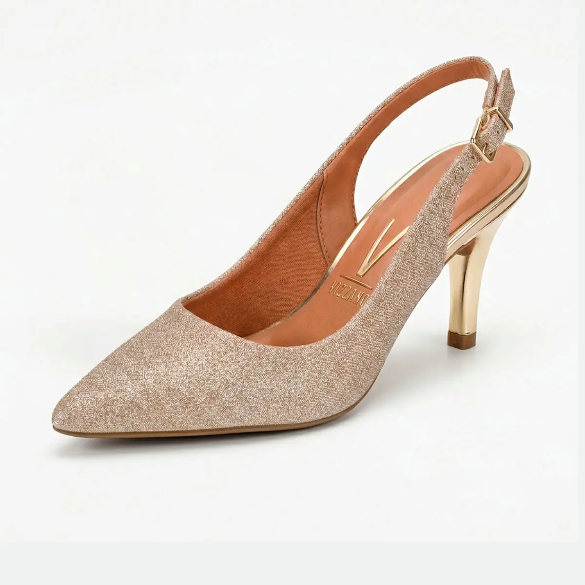 2JPG Slingback dourado Vizzano brilhante com salto médio elegante para cerimónia