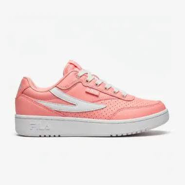 Sapatilhas Fila rosa com branco modelo Sevaro estilo casual confortável
