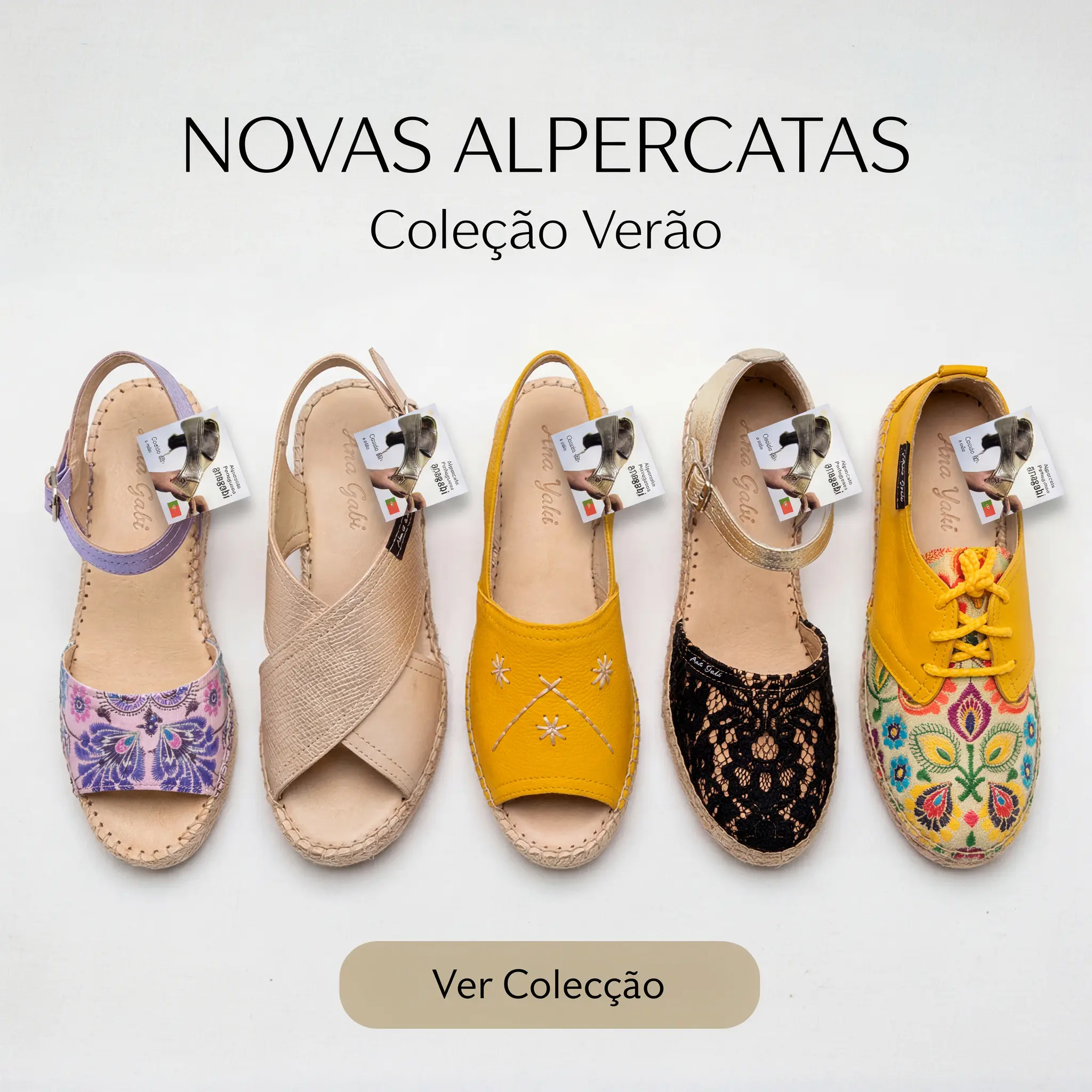 alpercatas mulher coleção verão com etiqueta promocional