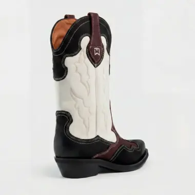 Botas texanas em pele para mulher Bandit Western bicolor Friday Mood