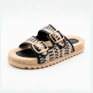 chinelo plataforma em palhinha mulher