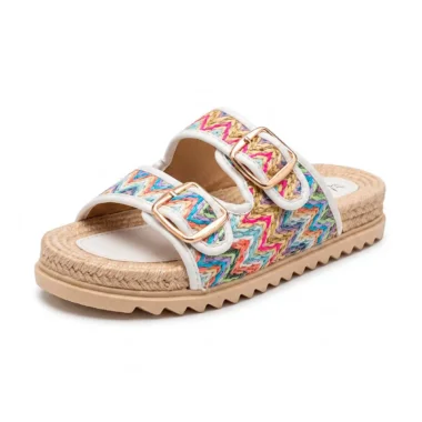 chinelo plataforma em palhinha mulher