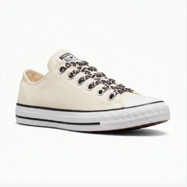Converse Chuck Taylor Lift Ox creme em lona com plataforma para senhora
