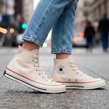 Converse Chuck Taylor All Star High creme em lona para senhora