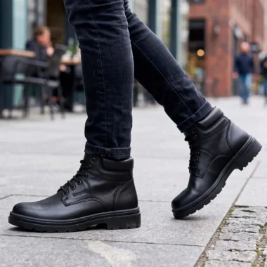 Botas Camport Homem em Pele Pretas