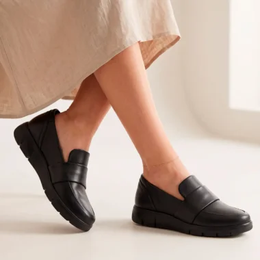 Mocassins em pele Camport senhora castanho