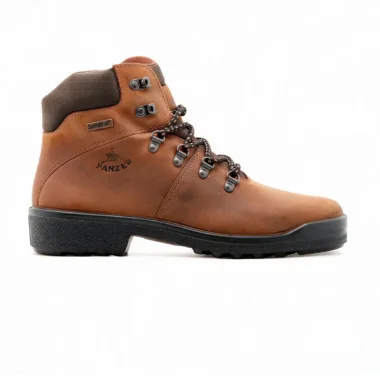 Bota Panzer de homem em pele Camport castanha