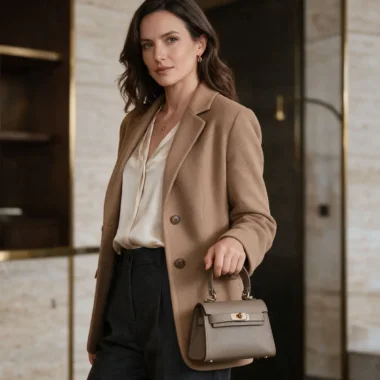 Carteira Satchel Estruturada em Pele | JUICE Made in Italy