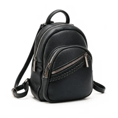 Mochila camel de senhora vista lateral